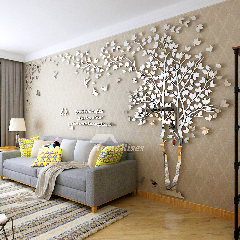 Living Room Wall Art Stickers
 Wall Decals For Living Room Tree Acrylic Home Personalised