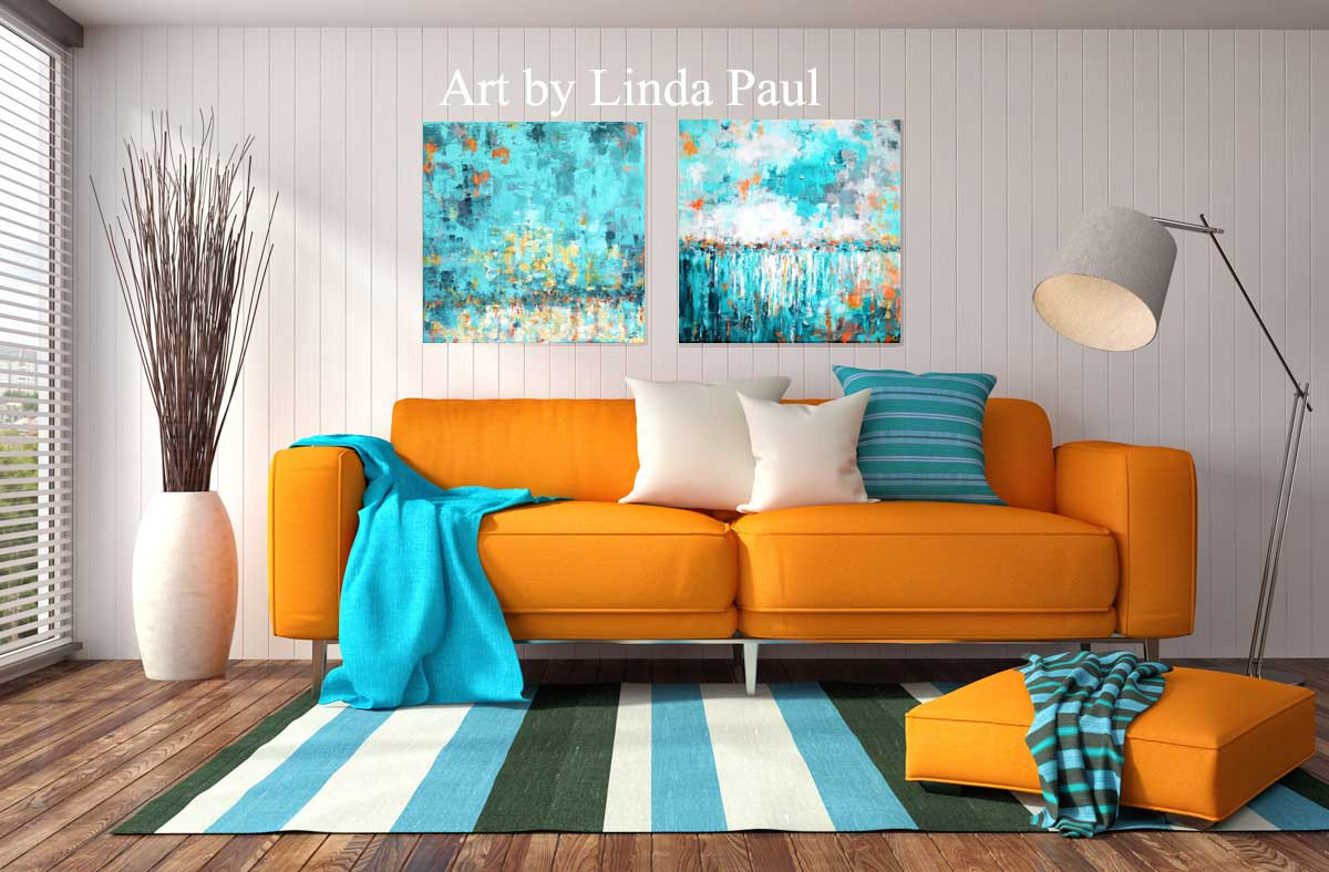 Living Room Abstract Over Sized Oil Painting