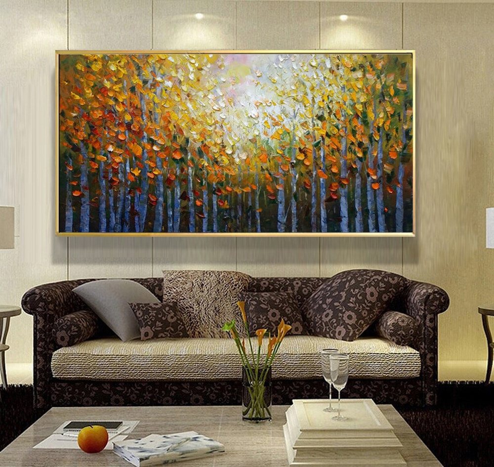 Living Room Wall Painting
 Acrylic painting landscape modern paintings for living