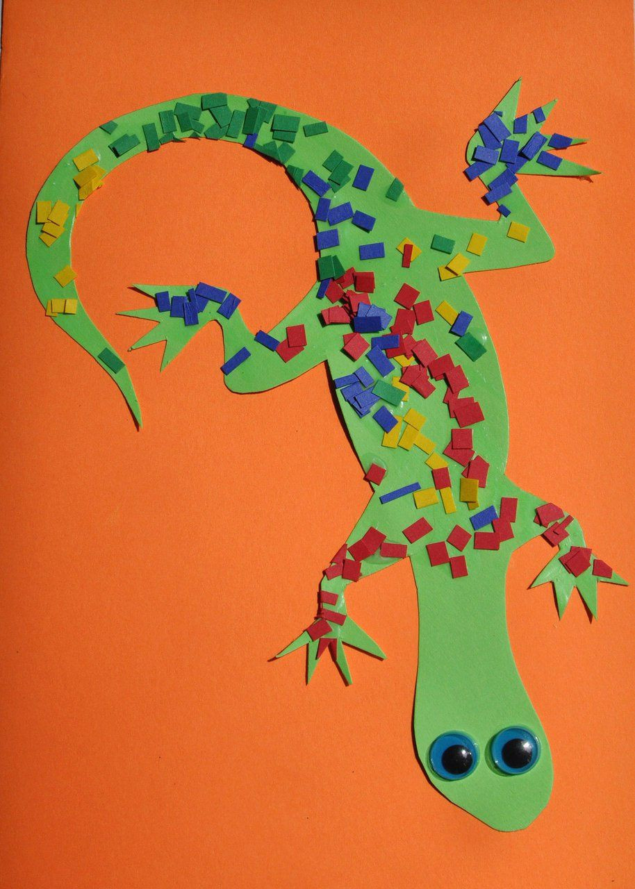 Lizard Craft For Preschool
 Mosaic Lizard Recipe