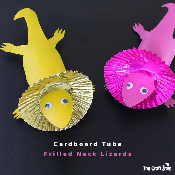 Lizard Craft For Preschool
 Cardboard tube Frilled Neck Lizard