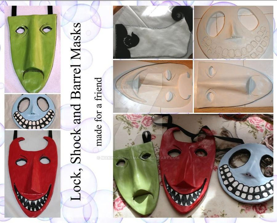 Lock Shock And Barrel Masks DIY
 Lock Shock and Barrel masks by MakingChristmas