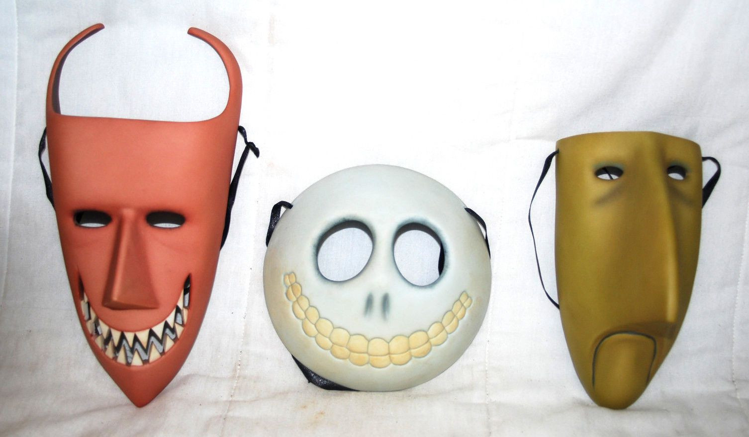 Lock Shock And Barrel Masks DIY
 NIGHTMARE BEFORE CHRISTMAS LOCK SHOCK AND BARREL PORCELAIN