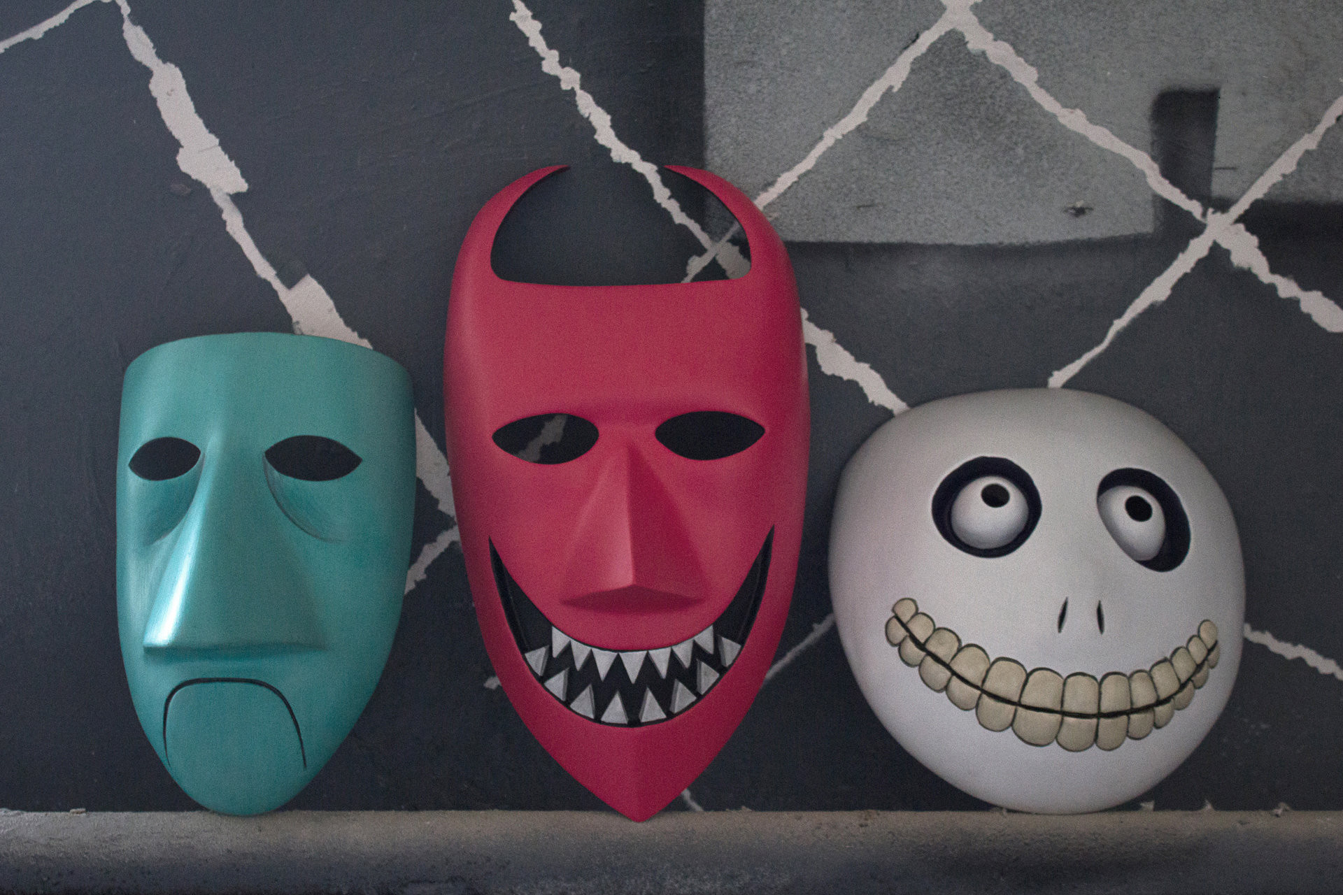 Lock Shock And Barrel Masks DIY
 Lock Shock Barrel Halloween Decorations Mask inspired Tim