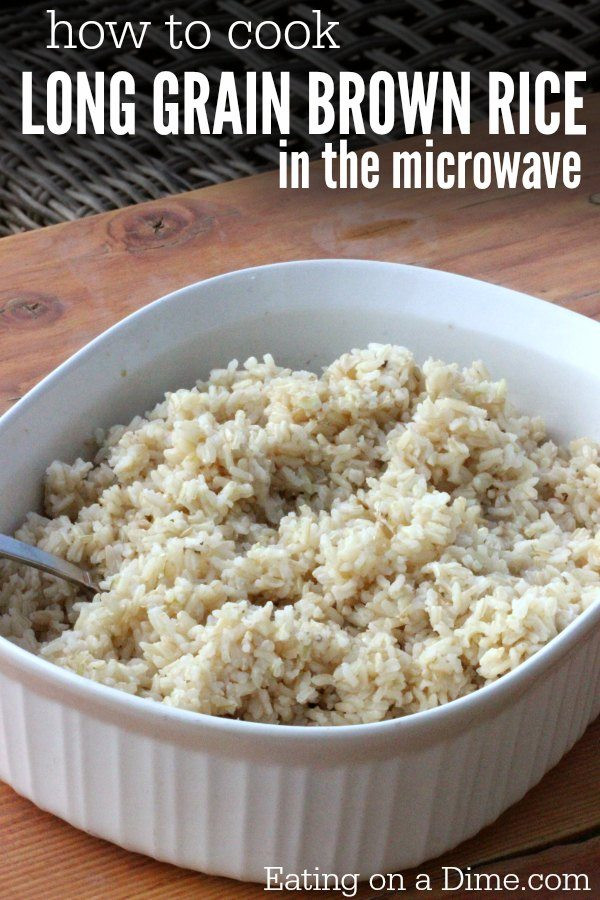 Long Grain Brown Rice
 how to cook brown rice in microwave Eating on a Dime