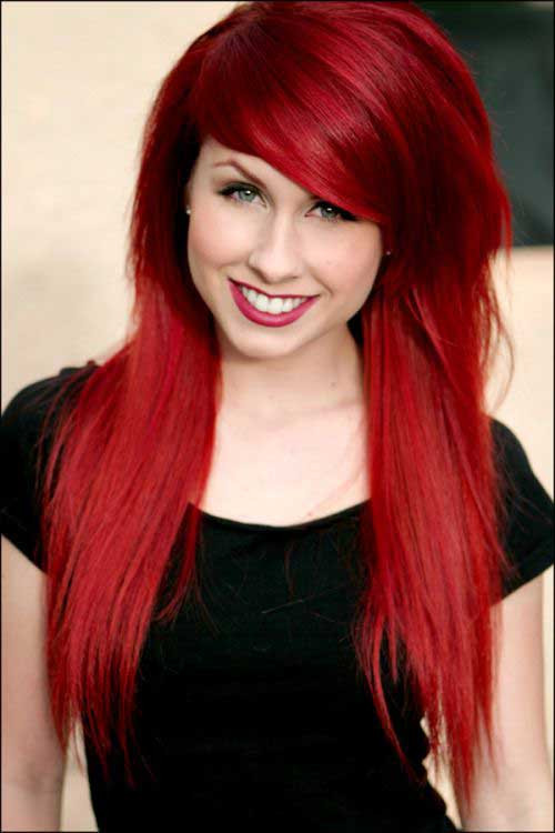 20 red long hairstyles. 