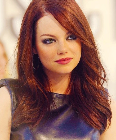 Long Red Hairstyles
 Emma Stone s Long Hairstyles Red Straight Hair PoPular