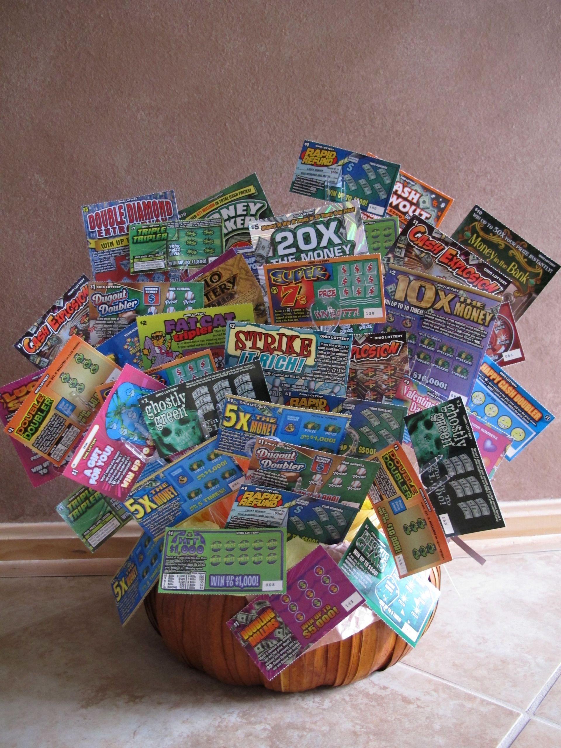 Lottery Gift Basket Ideas
 $100 00 Illinois Lottery Instant Ticket Basket just one of