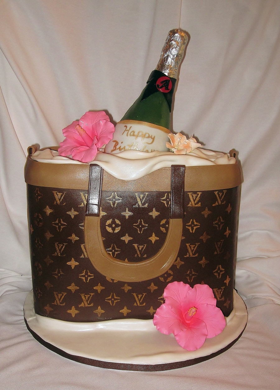Louis Vuitton Birthday Cakes
 This Is My First Louis Vuitton Bag Cake I Used A Stencil