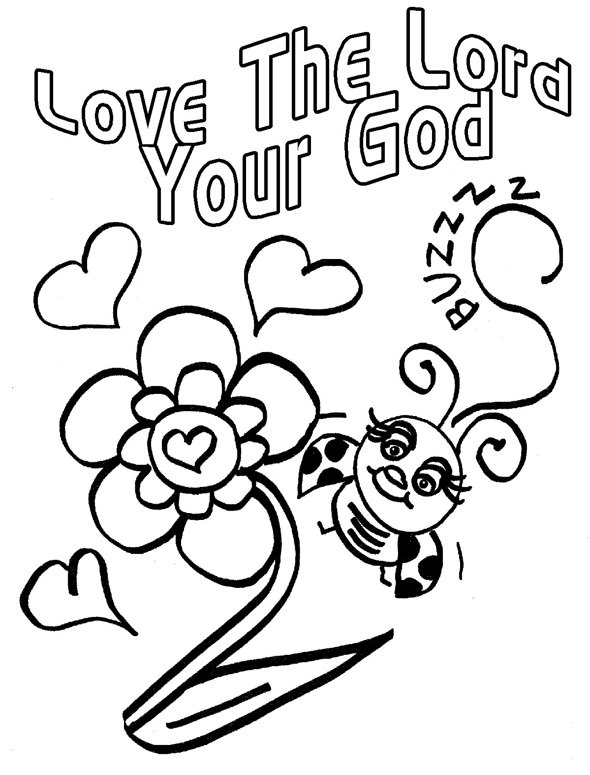 Love Coloring Pages For Kids
 Children s Gems In My Treasure Box Love Bug For Jesus