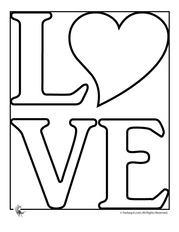 Love Coloring Pages For Kids
 Love Coloring Pages Heart Coloring Pages