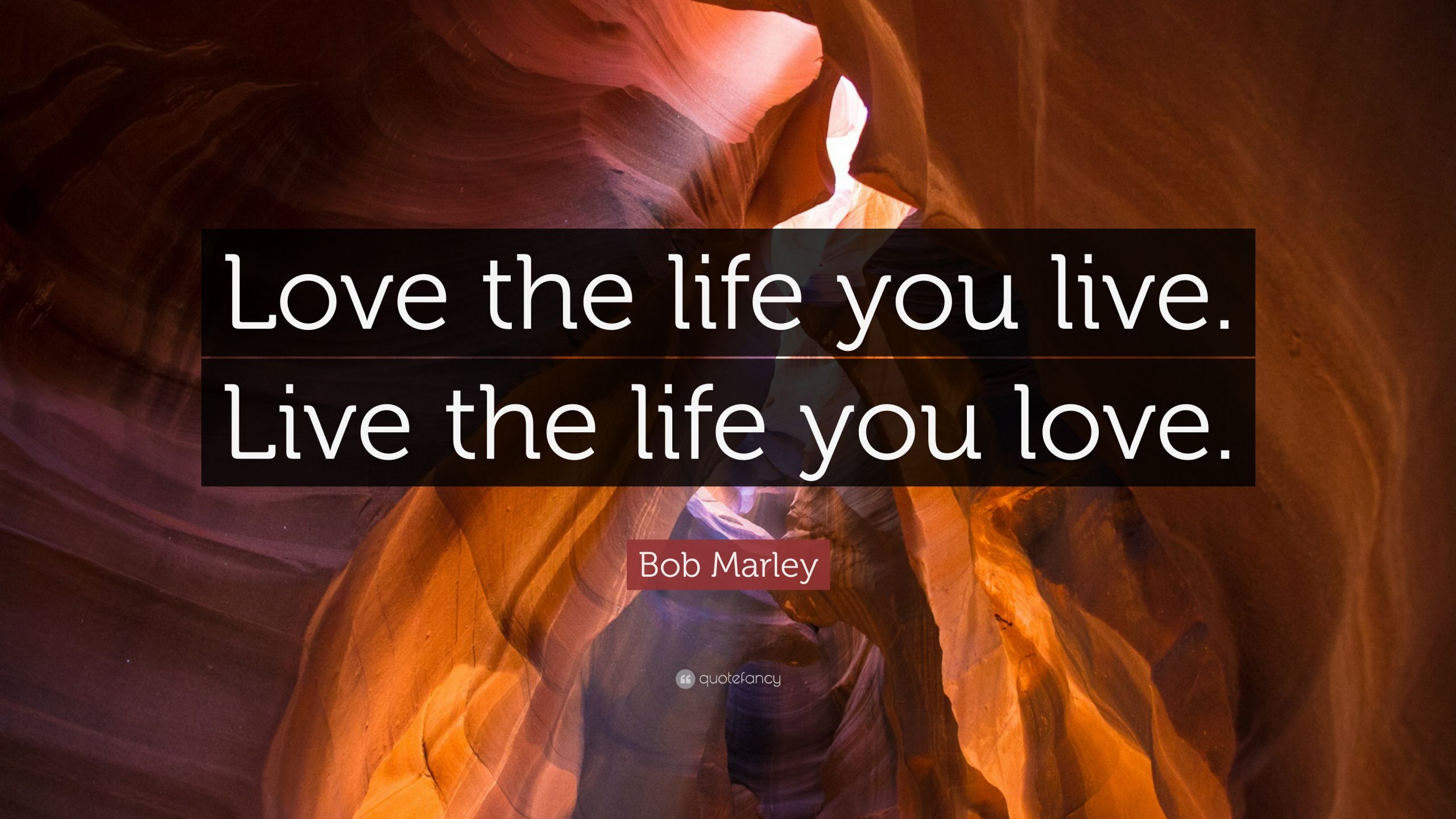 Love The Life You Live Quotes
 Bob Marley Quote “Love the life you live Live the life