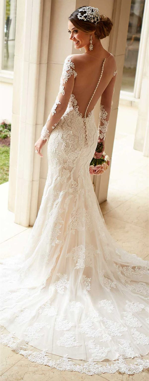 Low Back Wedding Dresses
 40 Breathtaking Illusion Wedding Dresses