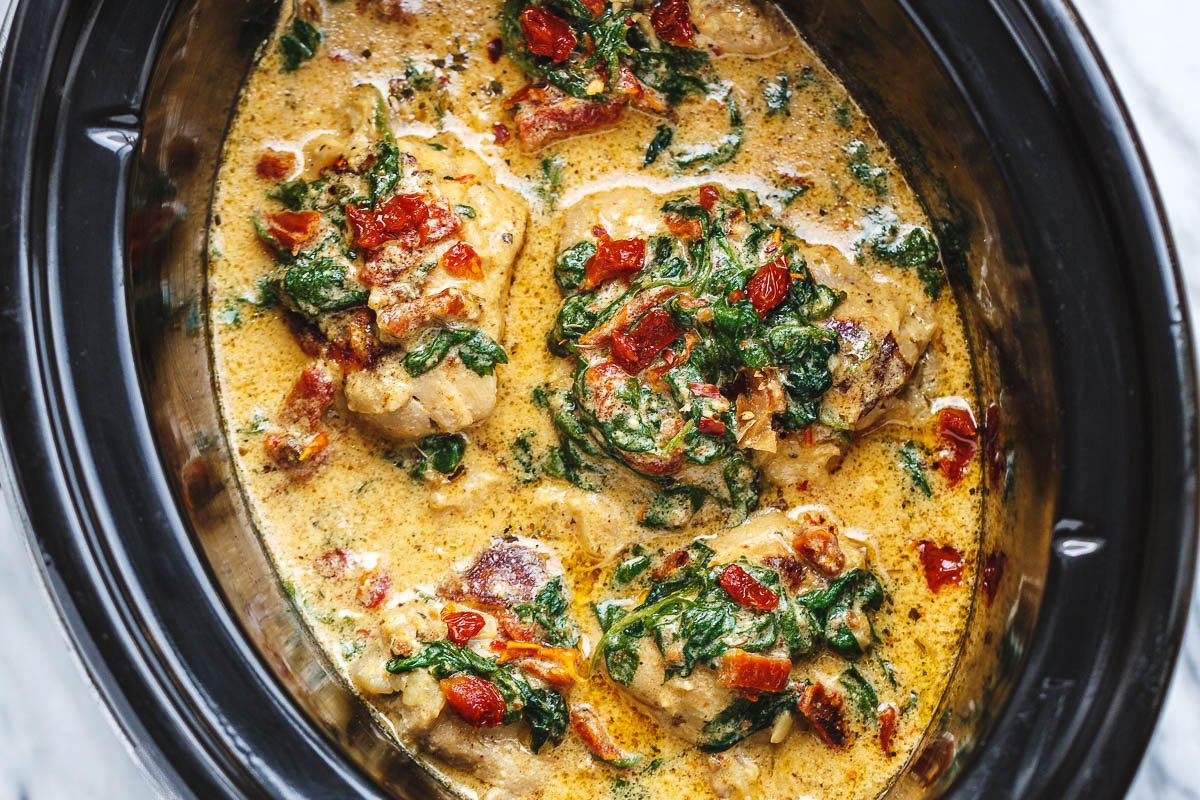Low Calorie Crock Pot Chicken Breast Recipes
 CrockPot Tuscan Garlic Chicken Recipe – How To Make