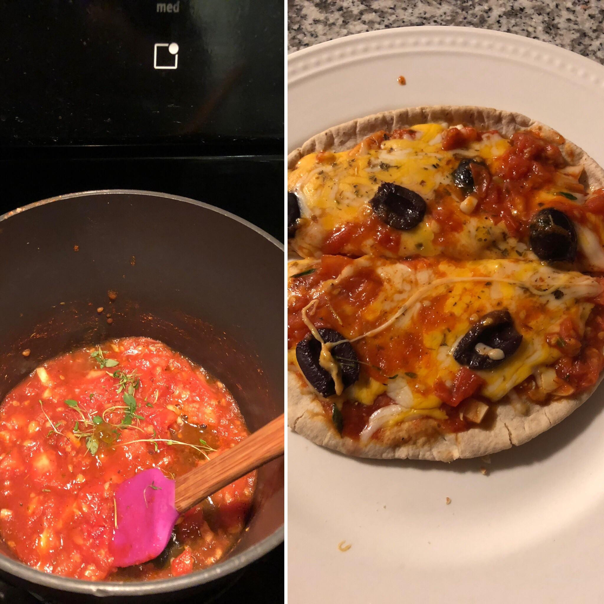 Low Calorie Pizza Sauce
 I had to make pizza sauce from scratch tonight because my