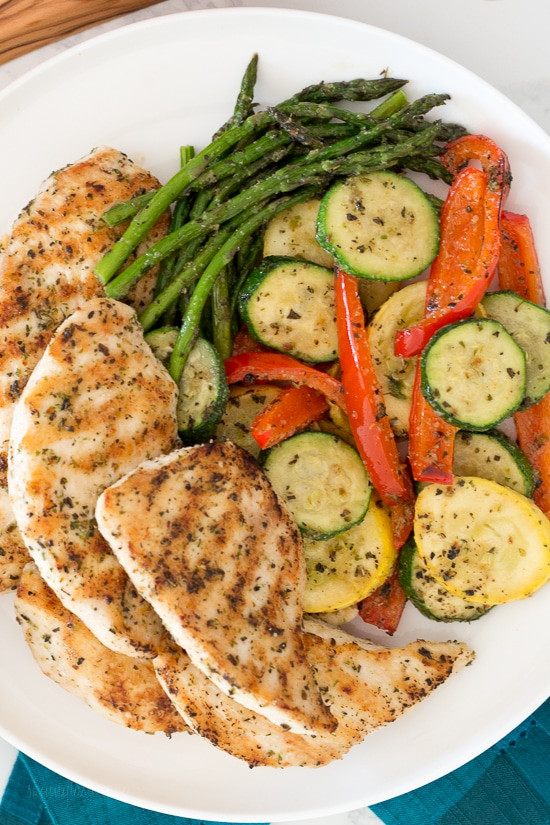 Low Carb Grilled Chicken Recipes
 Grilled Garlic and Herb Chicken and Veggies