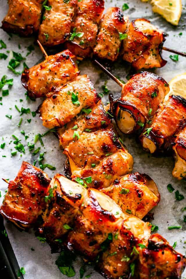Low Carb Grilled Chicken Recipes
 Oven Grilled Bacon Wrapped Chicken Skewers Easy Low Carb