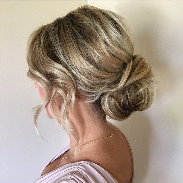 Low Chignon Wedding Hairstyles
 Soft and textured low bun bridal hairstyle