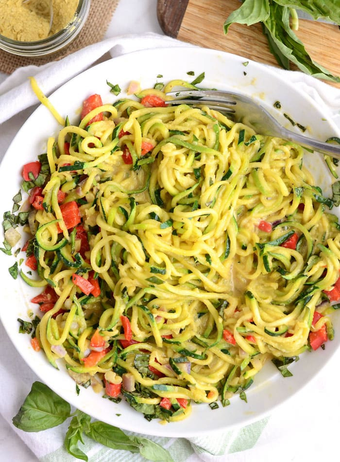 Low Cholesterol Vegetarian Recipes
 Cheesy Vegan Zoodles Just 6 Ingre nts Low Calorie