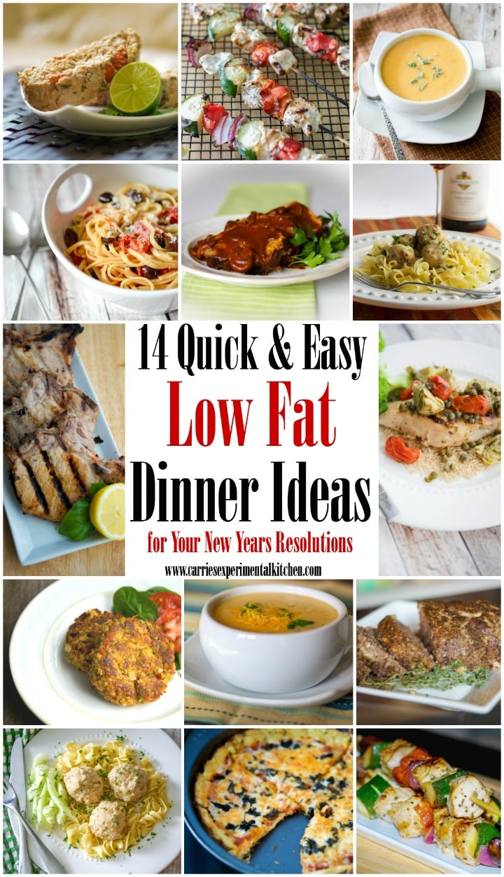 Low Fat Low Calorie Dinners
 14 Quick & Easy Low Fat Dinner Ideas for your New Years