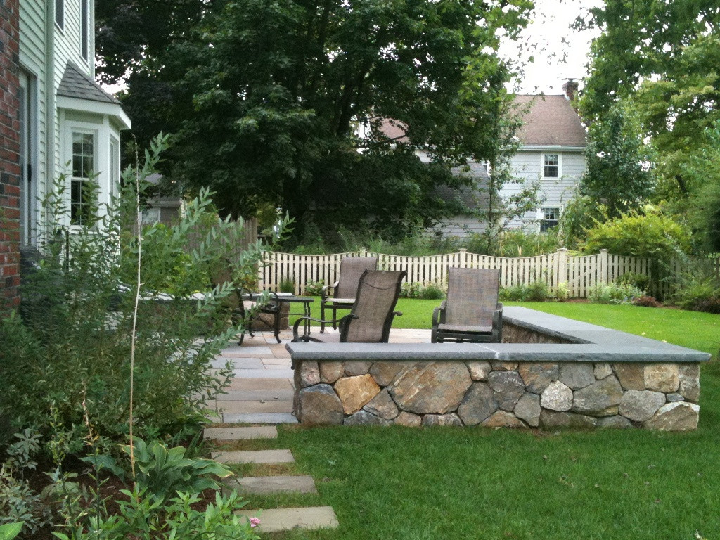 Low Maintenance Backyard Design
 New Patio with a Low Maintenance Garden Terrascapes