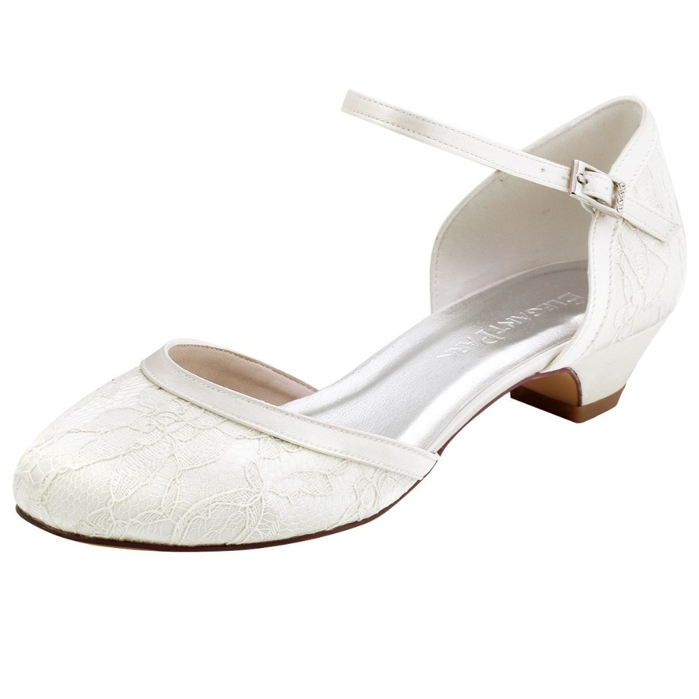 Low Wedding Shoes
 HC1620 Women Shoes Low heel Wedding Bridal shoes White