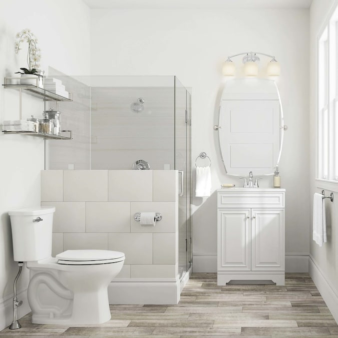 Lowes 24 Bathroom Vanity
 Style Selections Kerrington 24 5 in White Single Sink