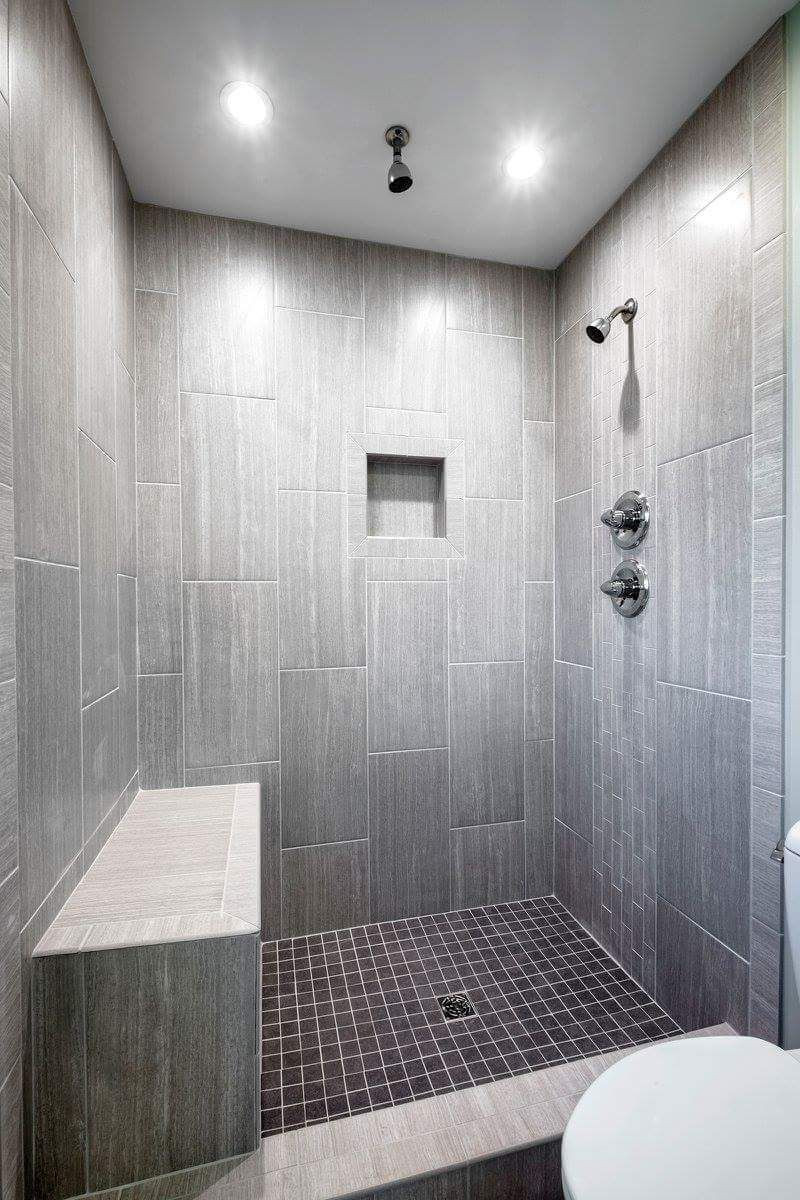 Lowes Bathroom Tiles
 Leonia silver tile from Lowes Tiled shower bathroom
