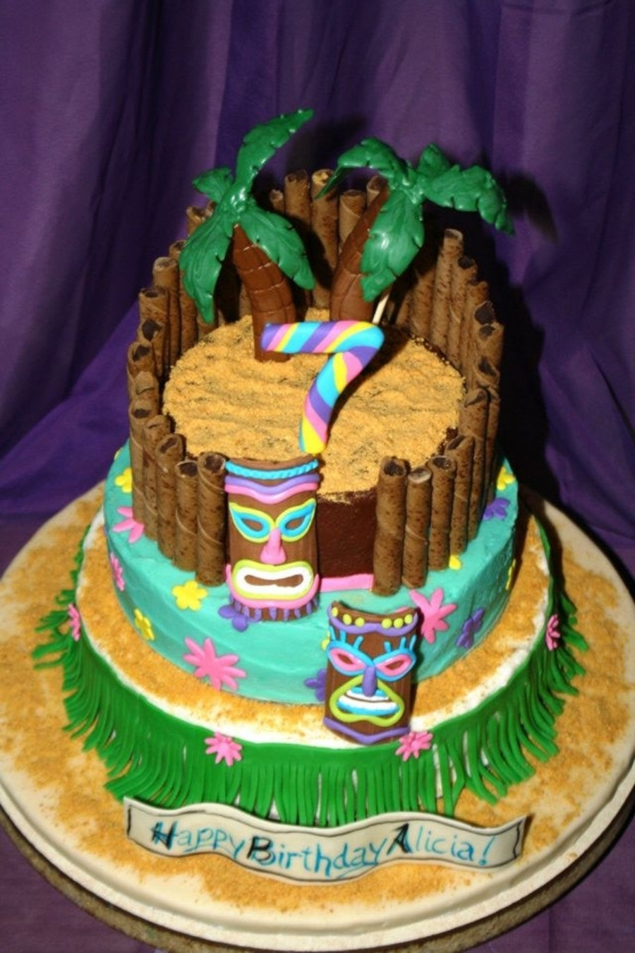 Luau Birthday Cake
 Luau Cake CakeCentral