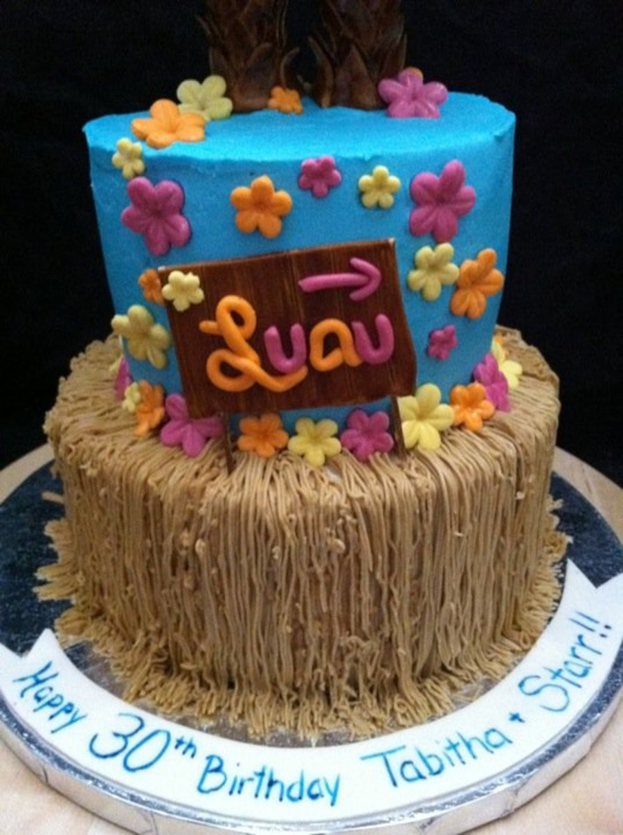 Luau Birthday Cakes
 Hawaiin Luau Birthday Cake For Twins CakeCentral