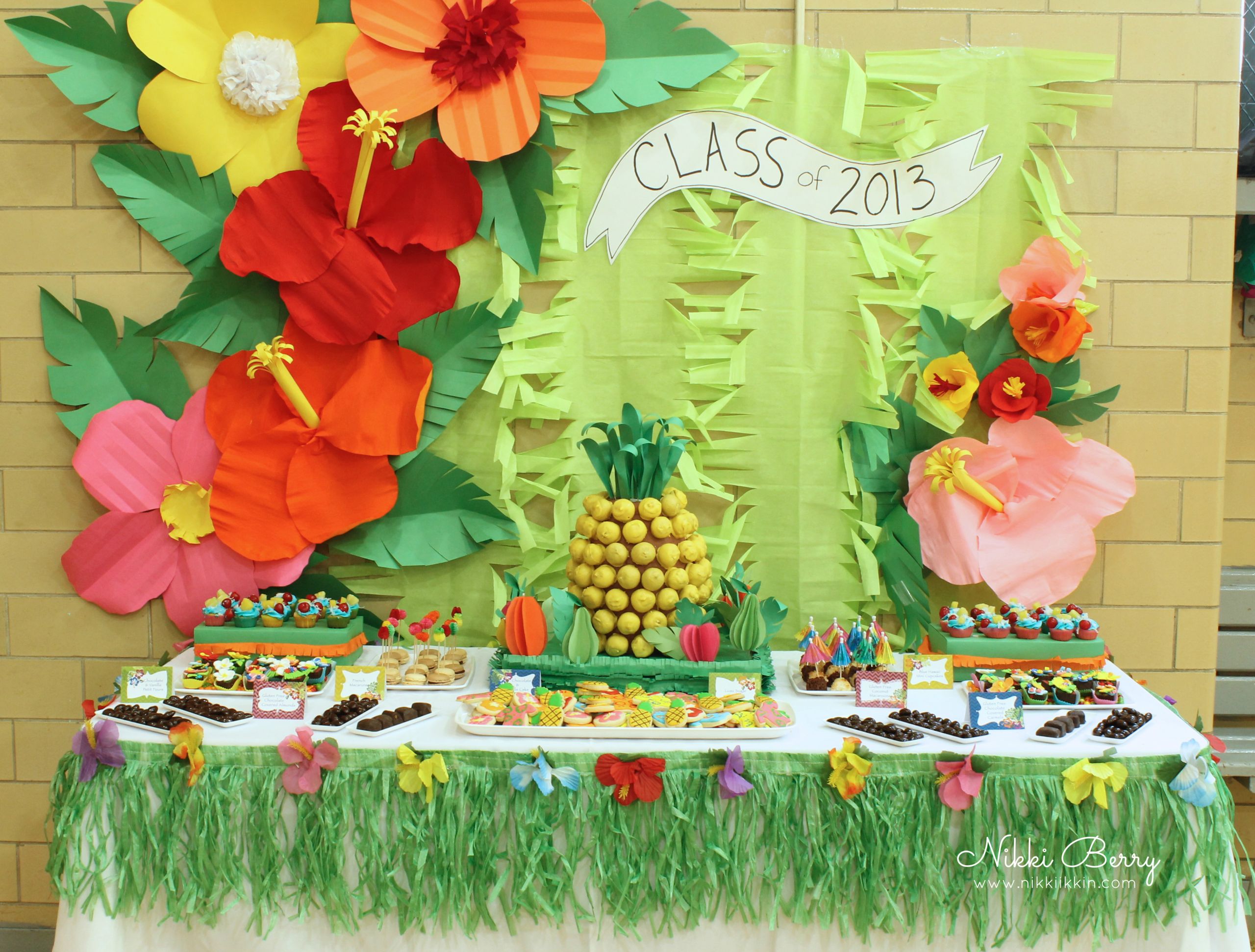 Luau Graduation Party Ideas
 luau dessert table