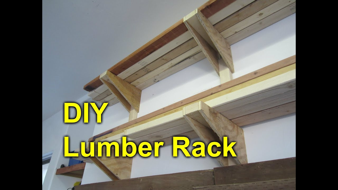 Lumber Storage Rack DIY
 Garage Lumber Rack Easy Cheap DIY Project