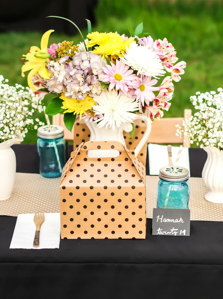 Lunch Ideas For Graduation Party
 Shabby Chic Graduation Party Ideas with Boxed Lunch