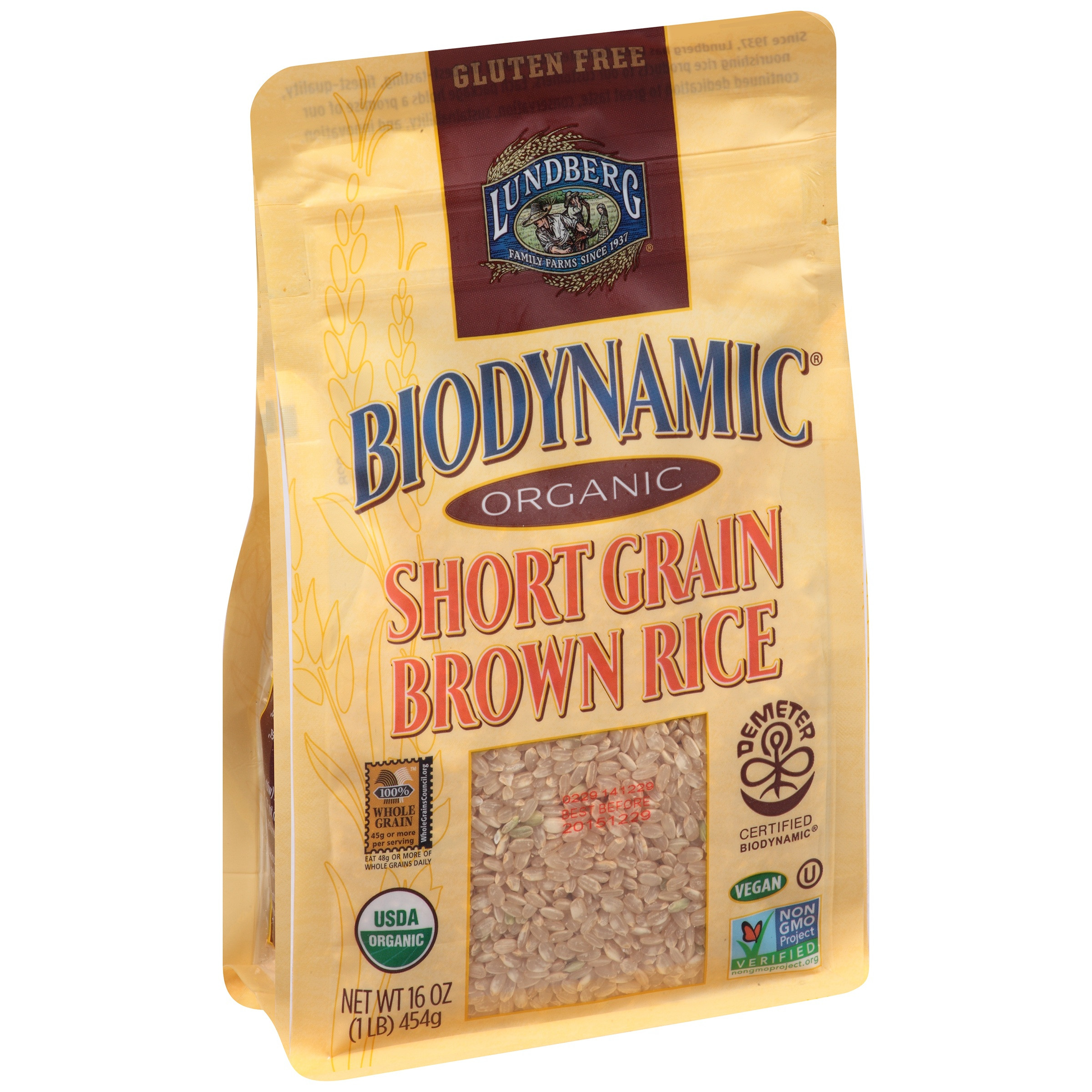 Lundberg Short Grain Brown Rice
 Lundberg Biodynamic Organic Short Grain Brown Rice 16 oz