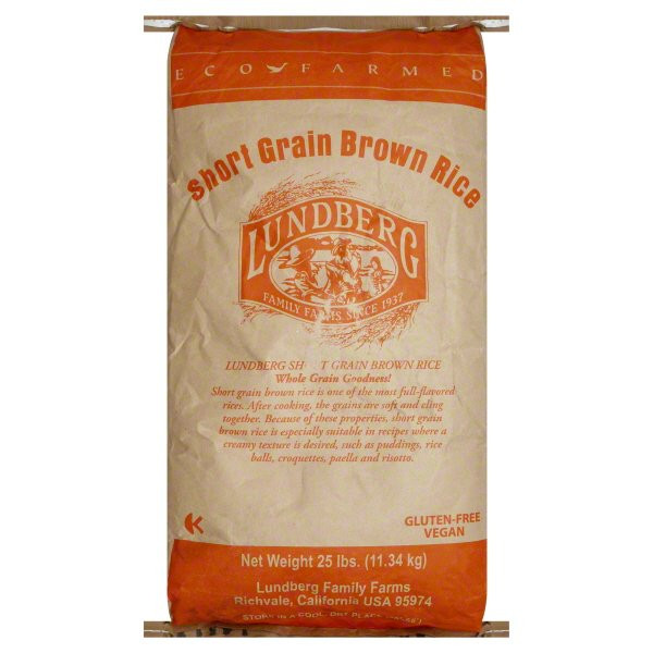 Lundberg Short Grain Brown Rice
 Lundberg Eco Farmed Short Grain Brown Rice 25 lb Bag