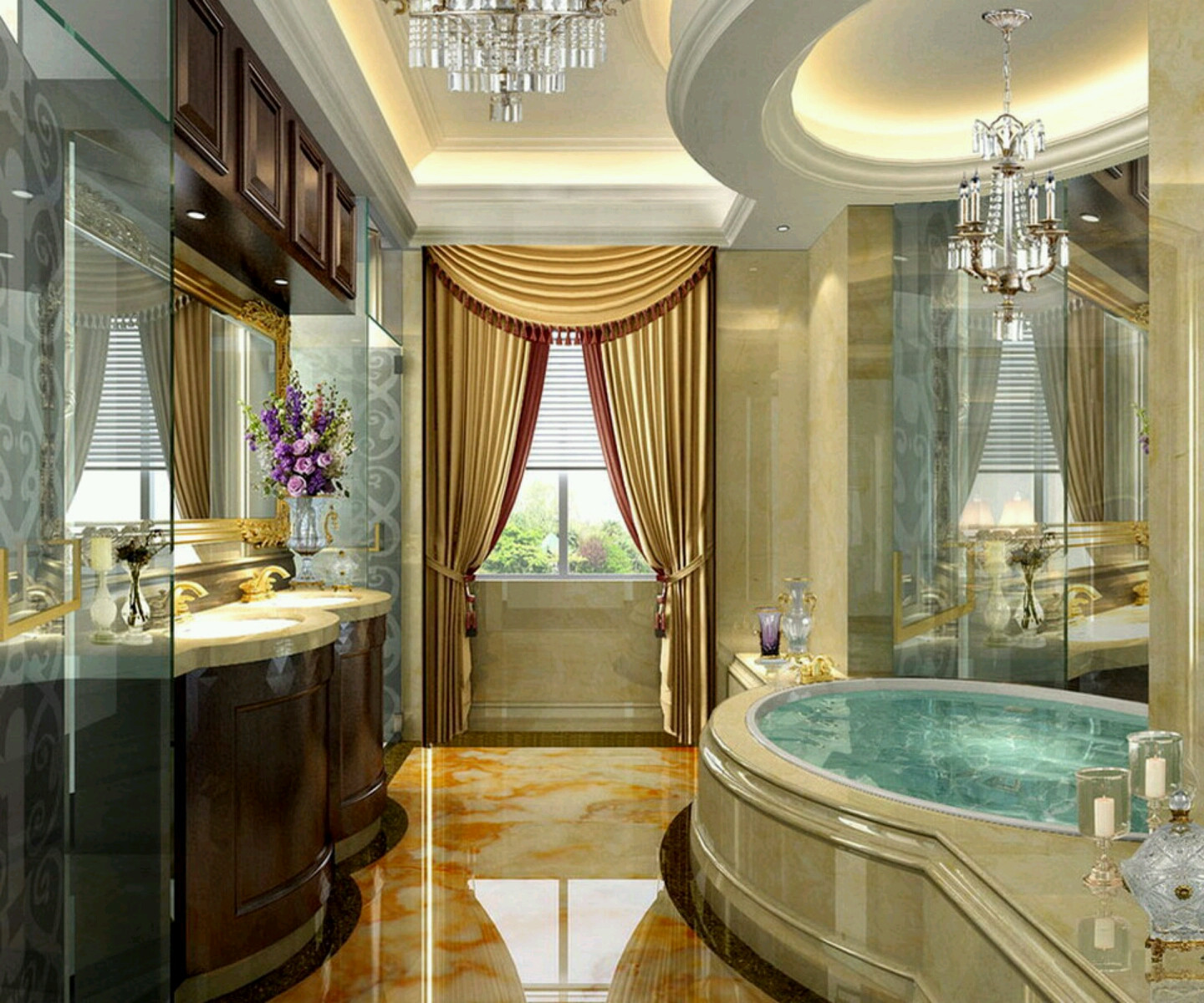 Luxury Bathroom Designs
 New home designs latest Luxury modern bathrooms designs