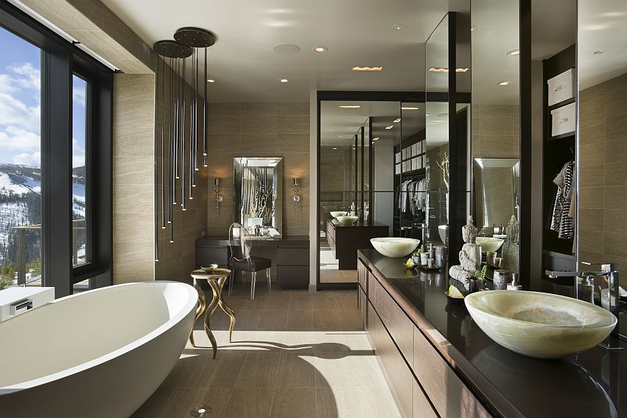 Luxury Master Bathroom
 Private Luxury Ski Resort in Montana by Len Cotsovolos