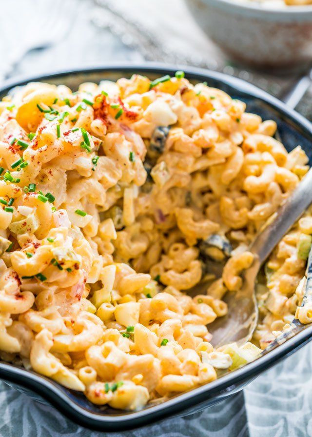 Macaroni Salad With Egg And Cheese
 Deviled Egg Macaroni Salad Recipe With images