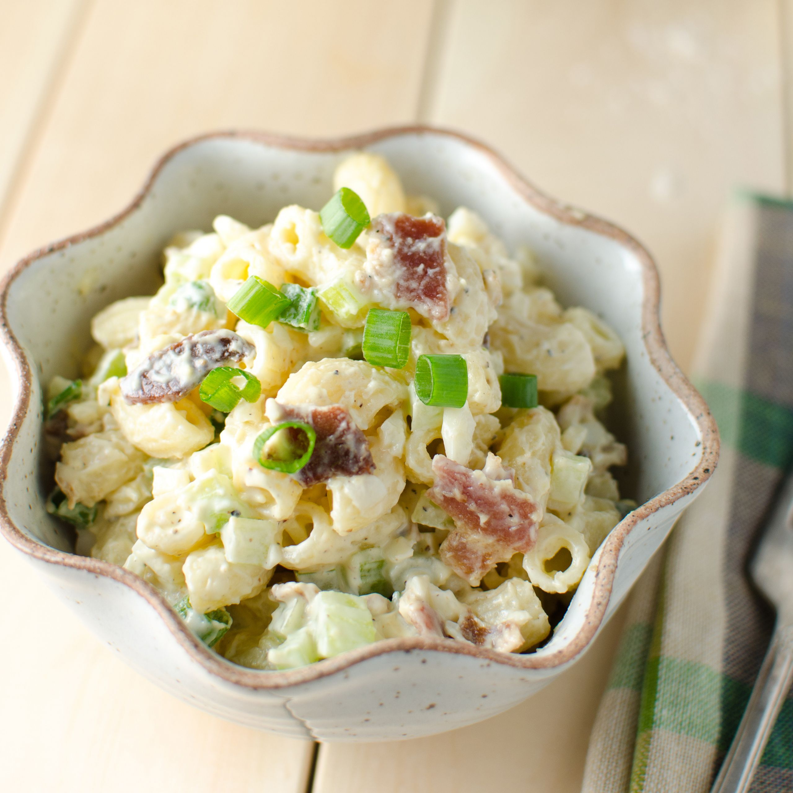 Macaroni Salad With Egg And Cheese
 Bacon Deviled Egg Macaroni Salad Recipe Kristen Stevens