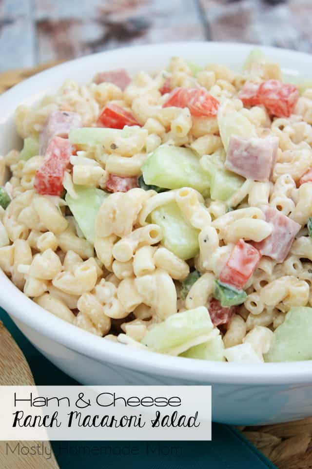 The Best Macaroni Salad with Ham and Cheese Recipe - Home, Family ...
