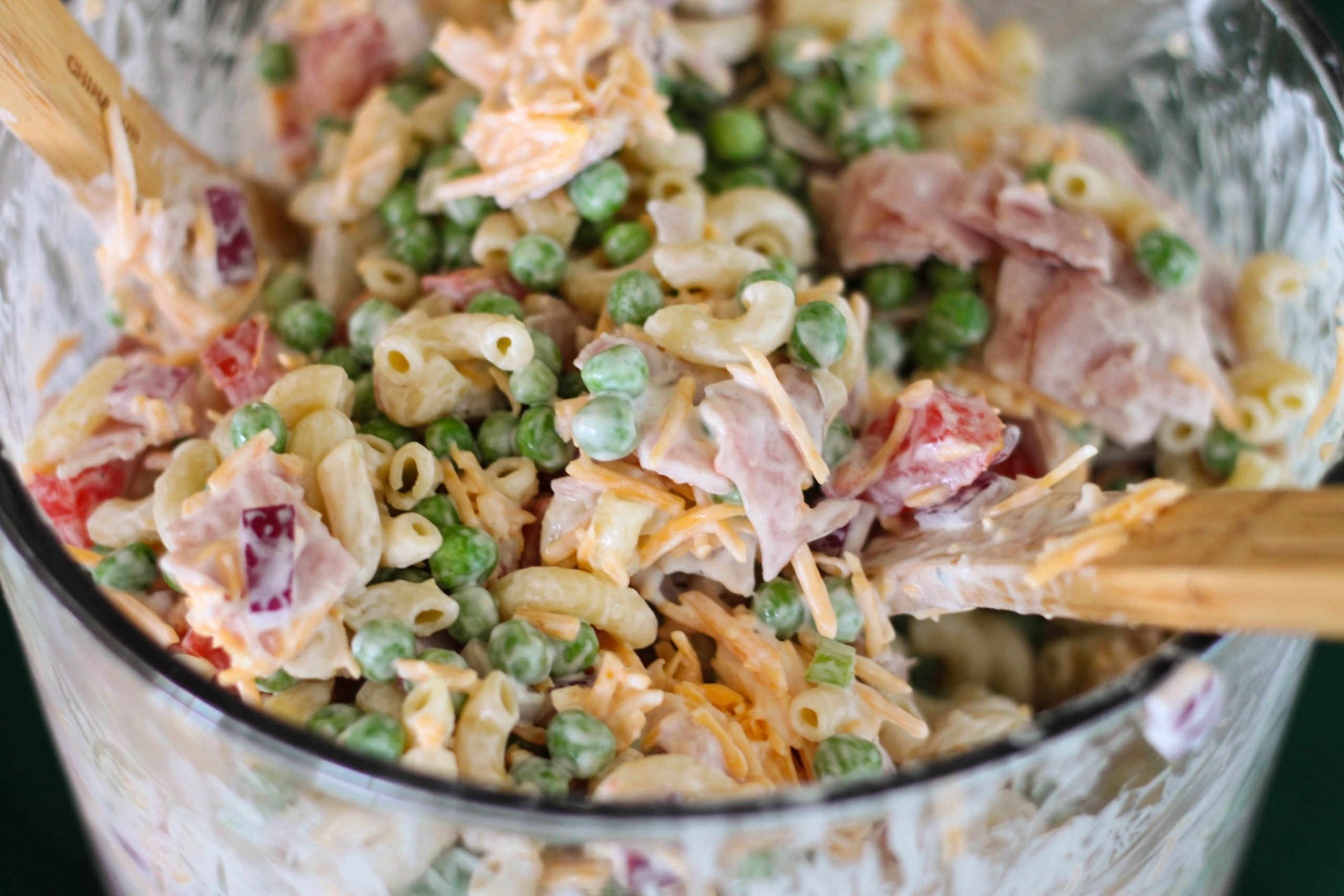 Macaroni Salad With Ham And Cheese Recipe
 Layered Pasta Salad The Farmwife Cooks