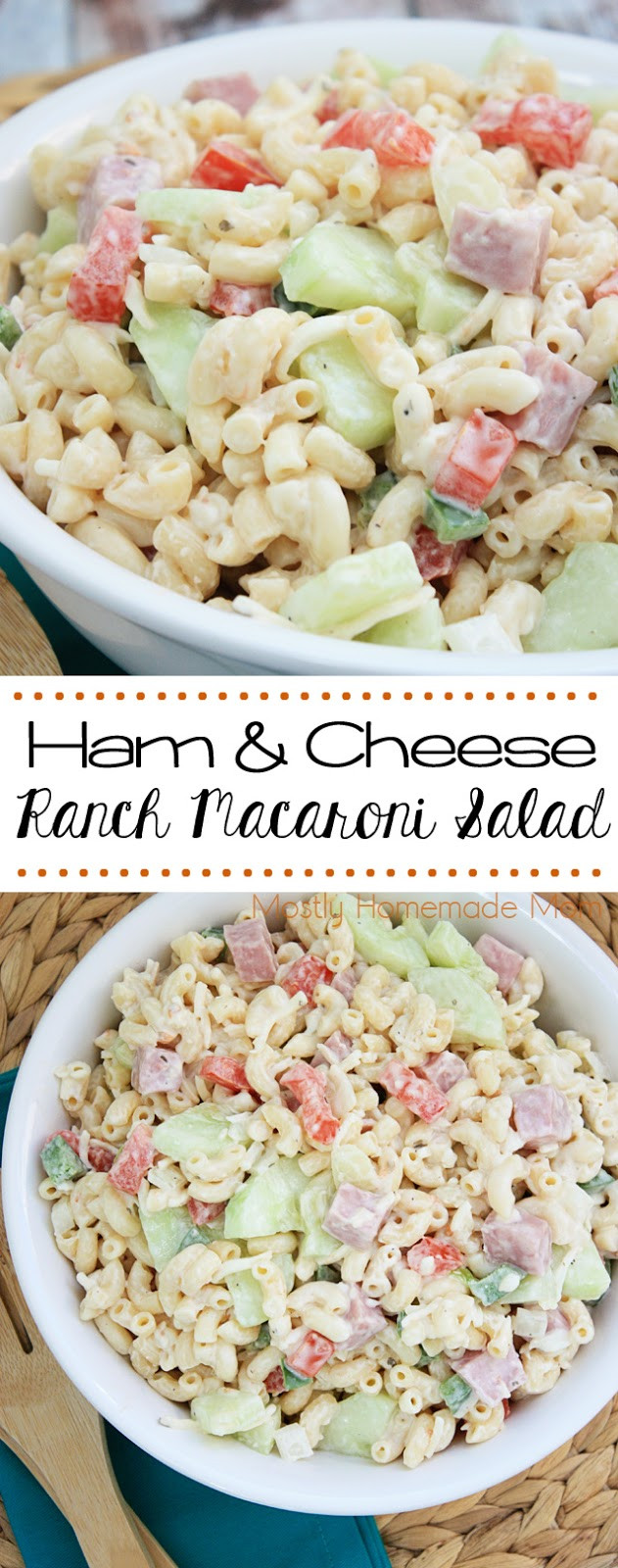 Macaroni Salad With Ham And Cheese Recipe
 Ham and Cheese Ranch Macaroni Salad