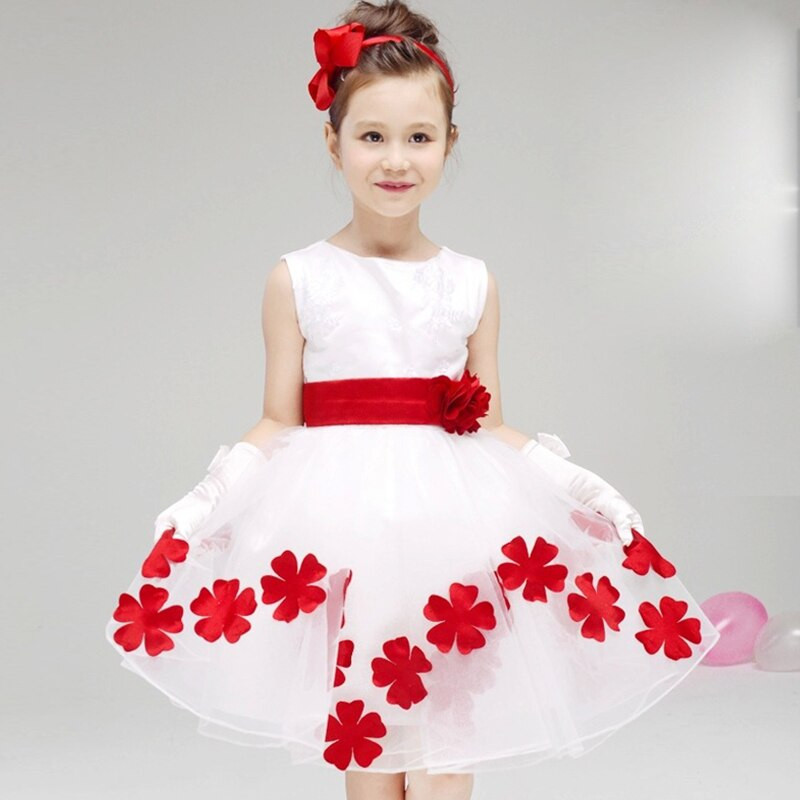 Macy'S Baby Girl Party Dresses
 clearance sale Elegant Baby Girl Floral Sleeveless White
