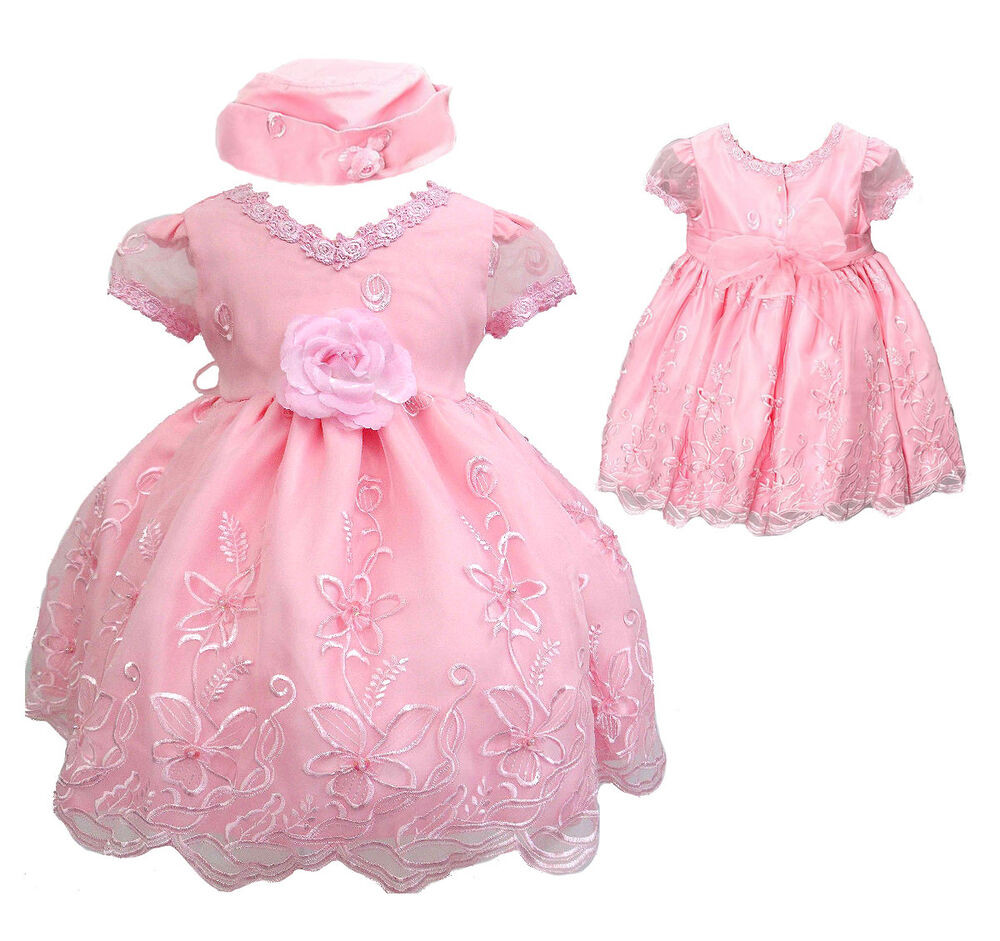 Macy'S Baby Girl Party Dresses
 New Baby Infant Toddler Girl Pageant Wedding Formal Pink