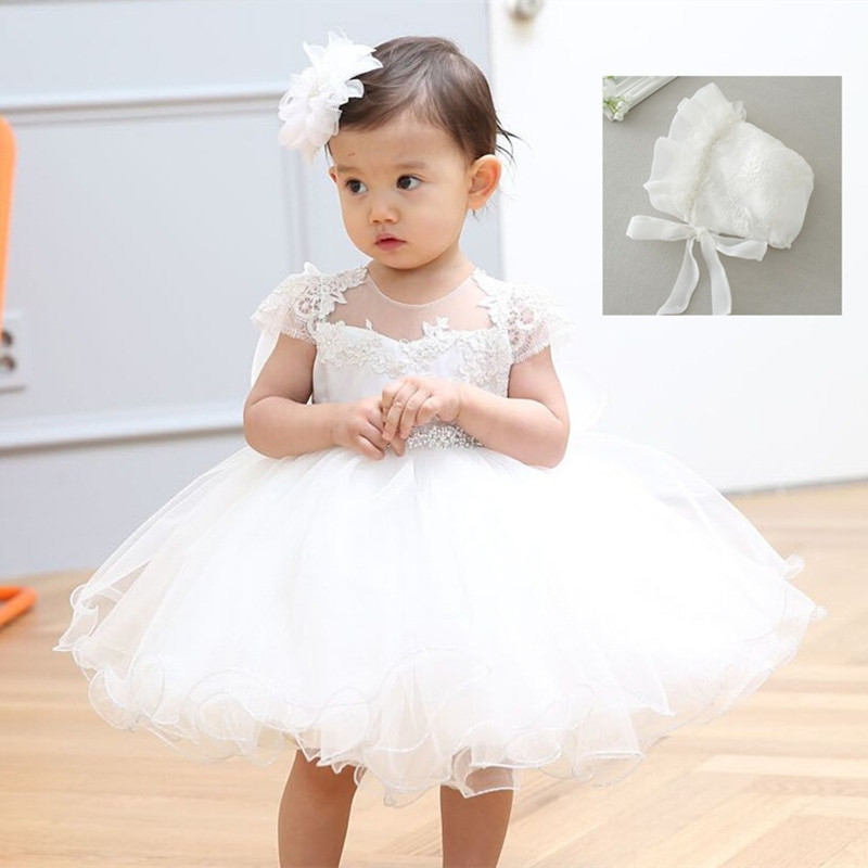 Macy'S Baby Girl Party Dresses
 2016 Baby Girl Dress With Hat White 1 Year Old Birthday