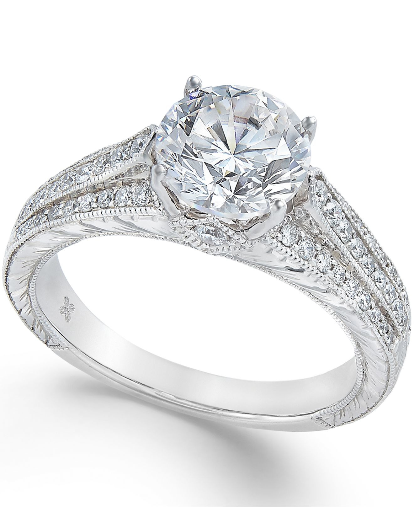 Macys Diamond Rings
 Macy s Certified Diamond Engagement Ring 1 1 5 Ct T w