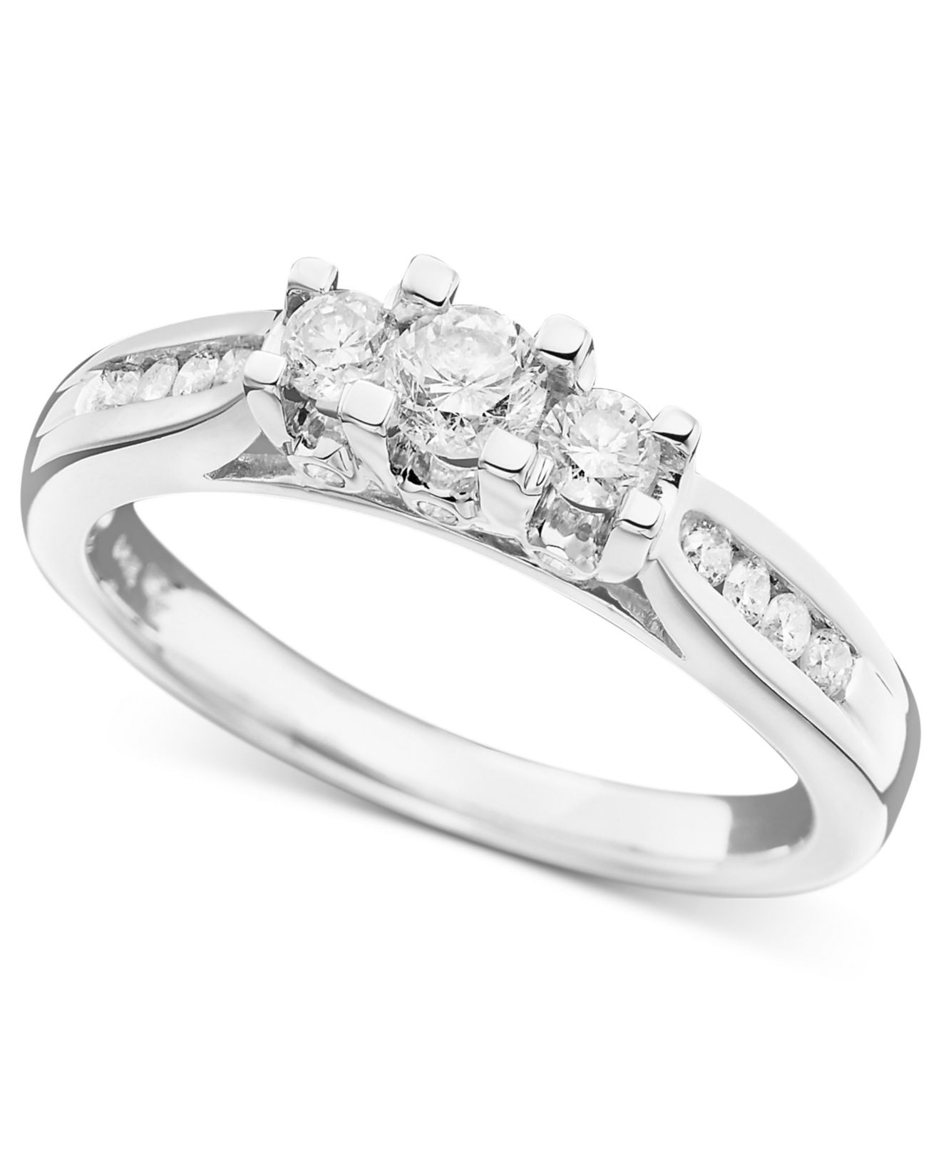 Macys Diamond Rings
 Macy s Three stone Diamond Ring In 14k Gold White Gold