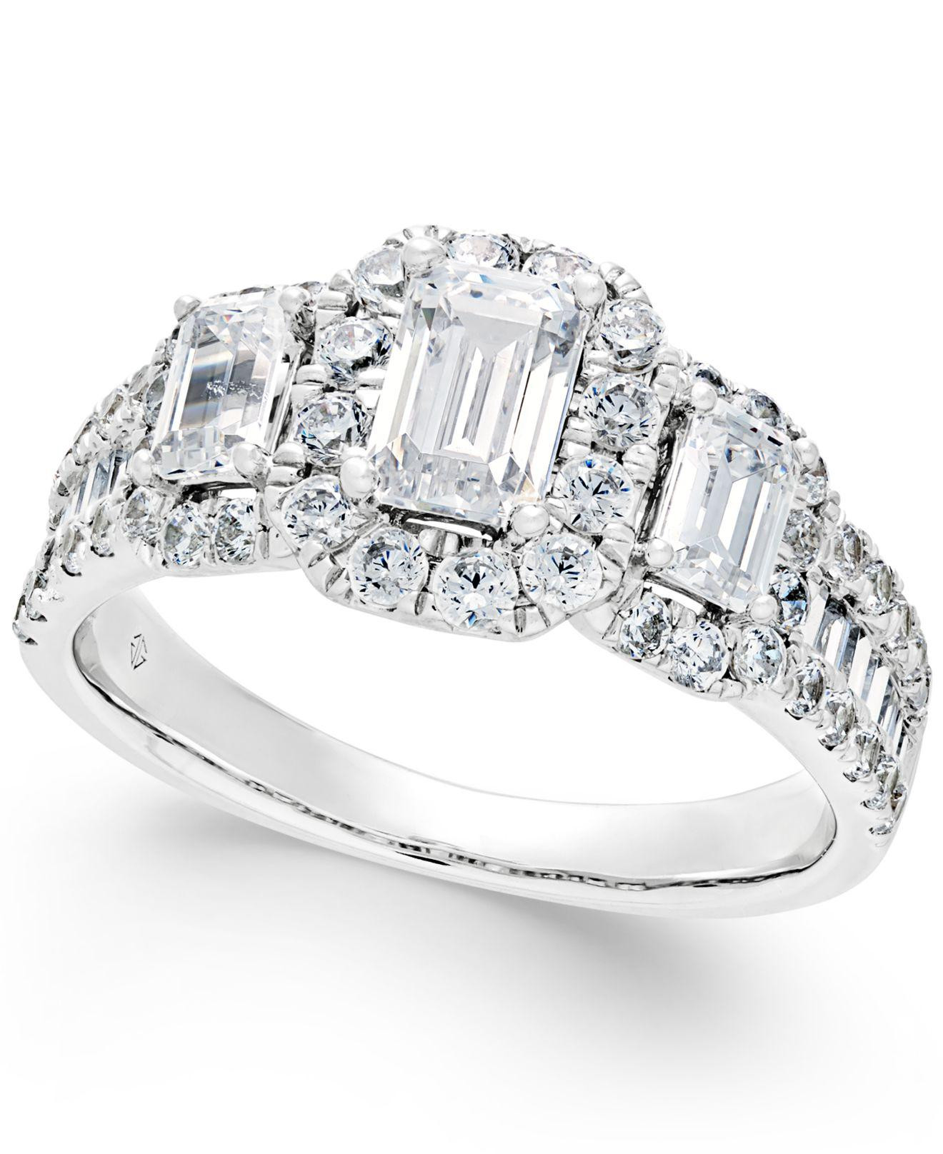 Macys Diamond Rings
 Macy s Diamond Engagement Ring 2 Ct T w In 14k White