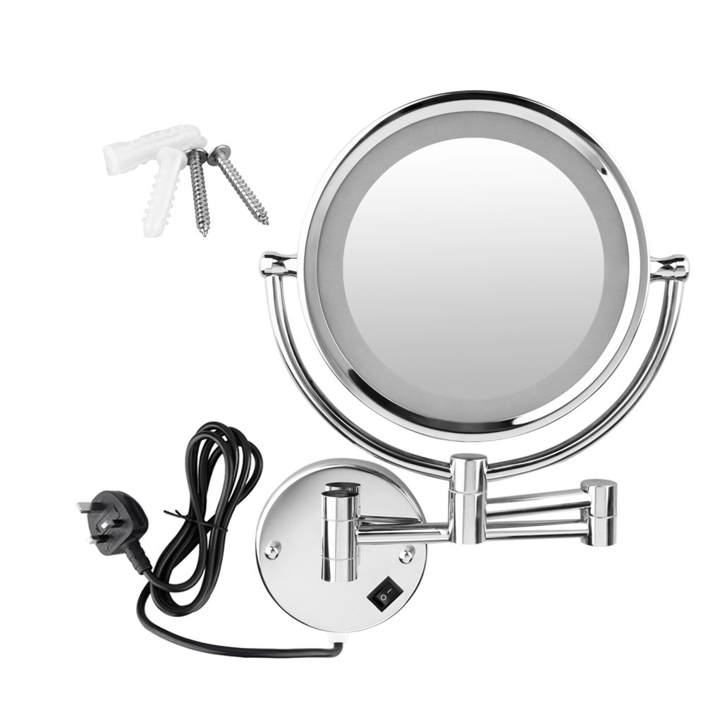 Magnifying Bathroom Mirrors Wall Mounted
 Chrome Wall Mounted Man Shaving Makeup 10X Magnifying