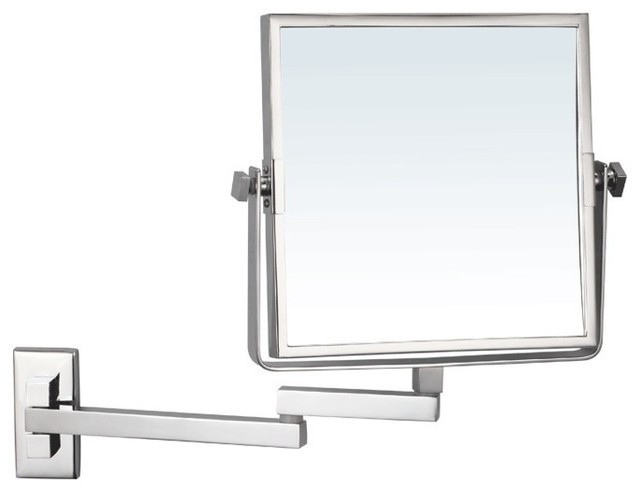 Magnifying Bathroom Mirrors Wall Mounted
 Wall Mounted Double Face Magnifying Mirror Contemporary